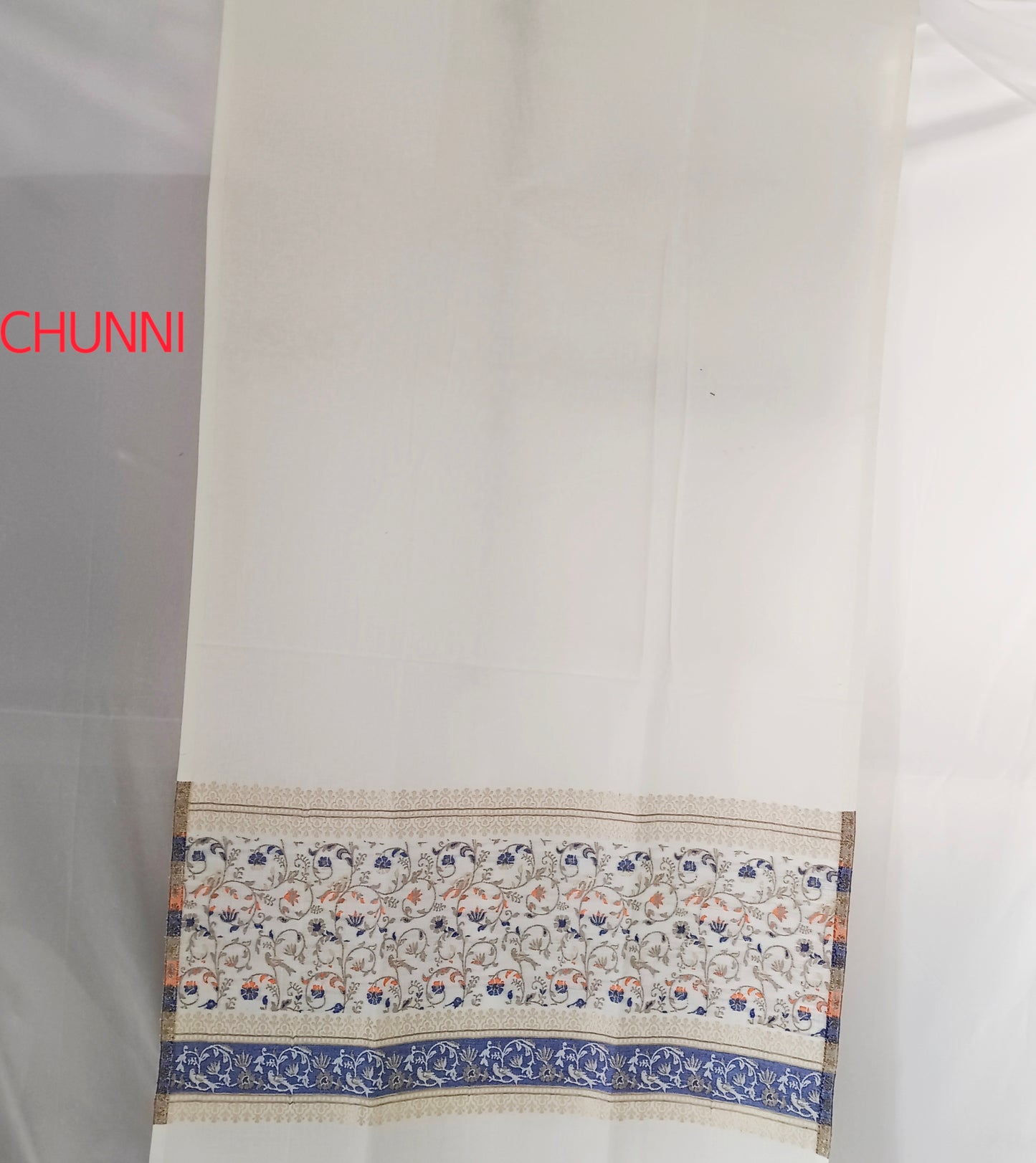 Traditional Kani Zari Suit For Women (Unstitched) - Ivory Indian Silk | Premium Silk