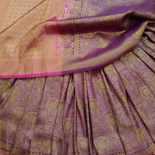 Woven soft Silk Saree Purple